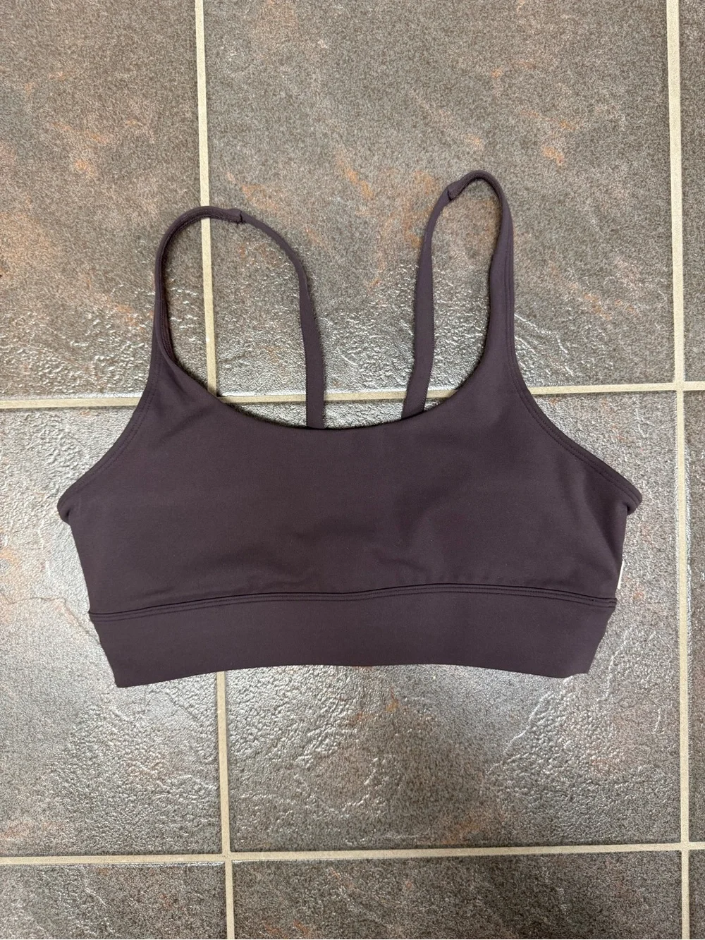Vuori Yosemite Longline Sports Bra Strappy Back Sangria Purple Small VW1192